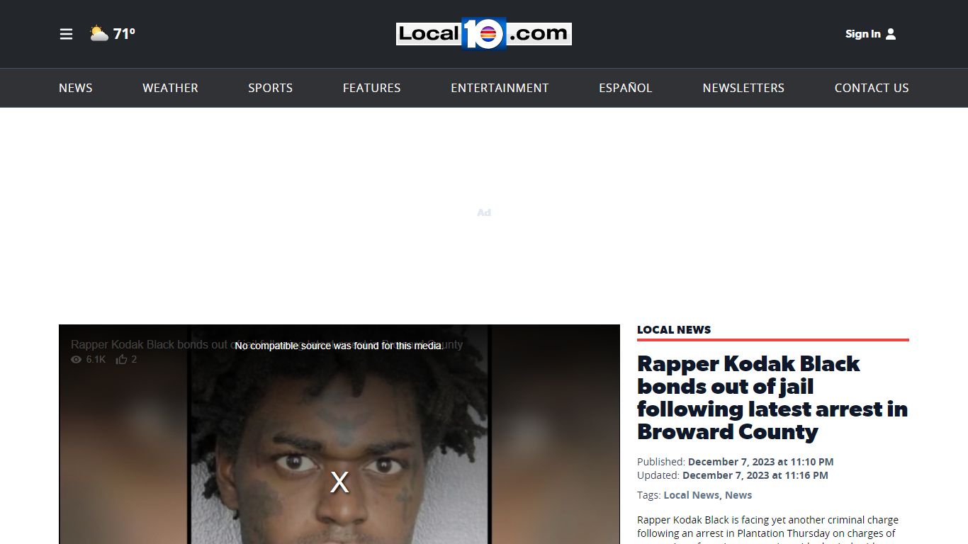 Rapper Kodak Black bonds out of jail following latest arrest in Broward ...